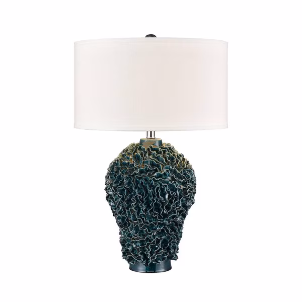 Larkin 275'' High 1Light Table Lamp, Green Glaze, Includes LED Bulb